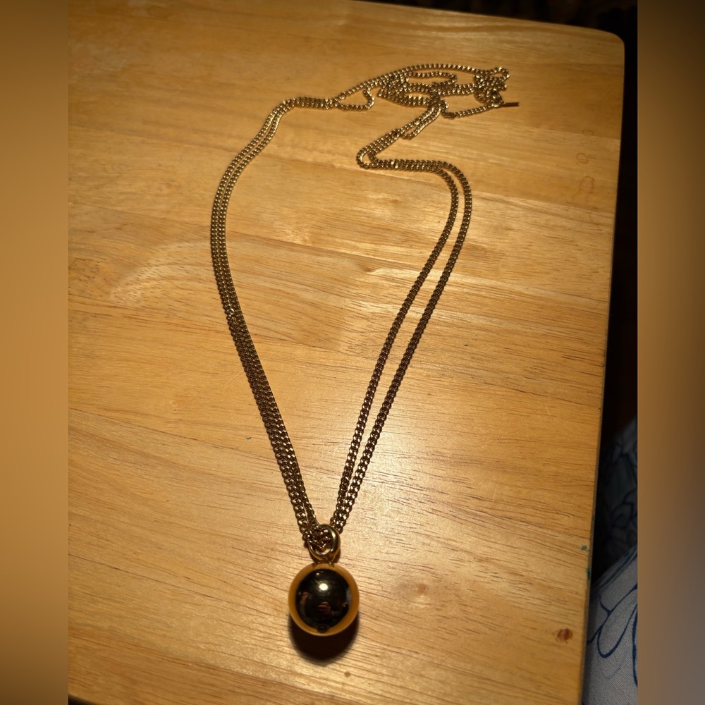 011)Vintage Monet double strand with ball pendant
